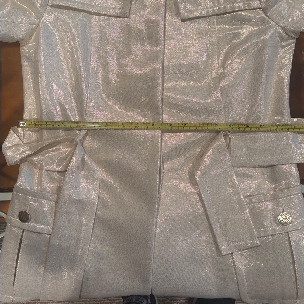 St. John Couture Gold Metallic Tailored Dressy Jacket/Coat - Picture 4 of 10